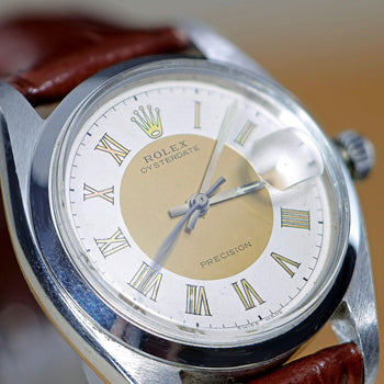 Rolex Oysterdate Precision 6694 Two-Tone Tuxedo Dial Circa 1959 Vintage Watch – Assay Jewelers