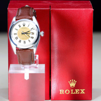 Rolex Oysterdate Precision 6694 Two-Tone Tuxedo Dial Circa 1959 Vintage Watch – Assay Jewelers