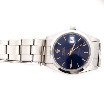 Rolex Oysterdate Precision Ref. 6694 Blue Dial 34mm Stainless Steel Wristwatch – Assay Jewelers