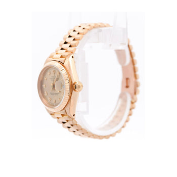 Rolex President Datejust 26mm Fluted 18K Gold Ladies Watch – Assay Jewelers