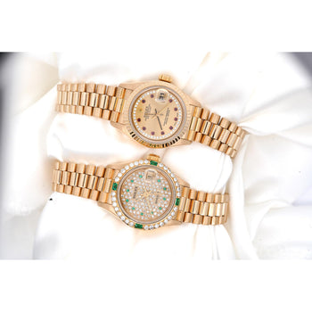 Rolex President Datejust 69178 26mm Ruby Diamond Dial 18K Gold Watch – Assay Jewelers