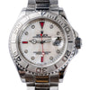 Rolex Yachtmaster 16622 40mm Platinum Bezel Ruby Gem Dial Steel Oyster Watch