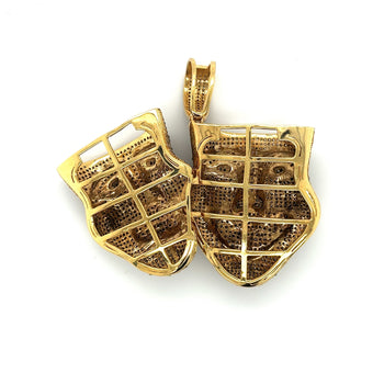 Thalia and Melpomene Theatre Face 10k Gold Diamond Pendant – Assay Jewelers