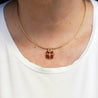 Tiffany & Co. Carnelian Pendant in 18K Gold Snake Chain Necklace