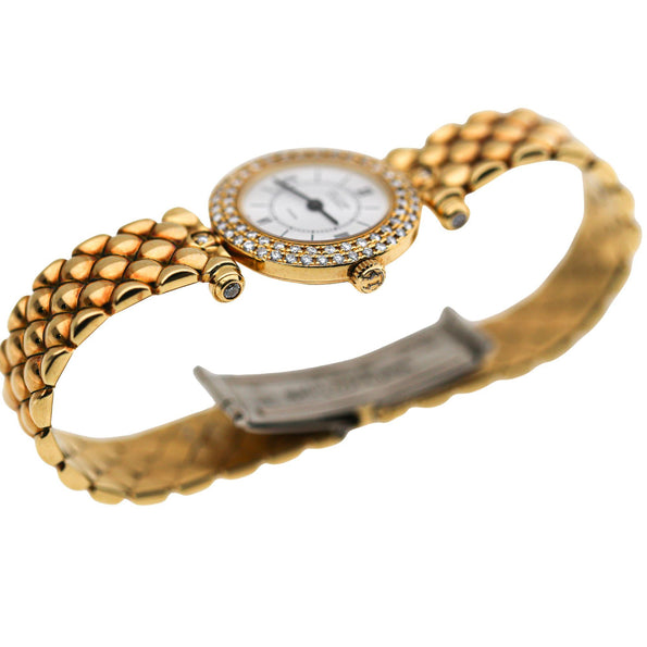 Van Cleef & Arpels Paris Classique 18K Gold Diamond Bezel Ladies Watch