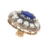 Victorian Era 3.82 Carat No Heat Sapphire and Diamond GRS Certified Brooch