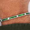 Vintage 11.5 Carat Tsavorite & Diamond Filigree Tennis Bracelet
