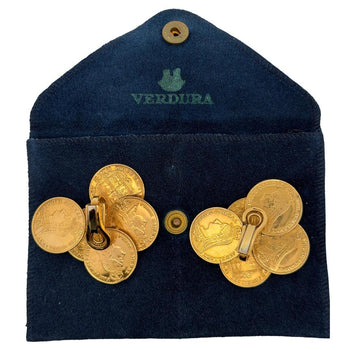 Vintage 22K Gold Queen Victoria Coin Collar Necklace & Cluster Earrings Set – Assay Jewelers