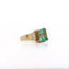 Vintage 5.06 Carat Emerald and Baguette Diamond in 18K Gold Ring