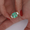 Vintage 5.06 Carat Emerald and Baguette Diamond in 18K Gold Ring