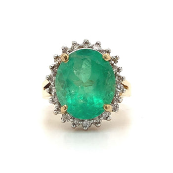 Vintage 6.88 carat Colombian Emerald in 14k yellow gold ring – Assay Jewelers