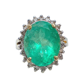 Vintage 6.88 carat Colombian Emerald in 14k yellow gold ring – Assay Jewelers