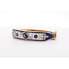 Vintage Art Deco Estate Blue Sapphire, Diamond & Enamel Bangle Bracelet