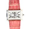 Vintage Cartier Divan 2612 Ladies Wrist Watch W/ Pink Leather Strap