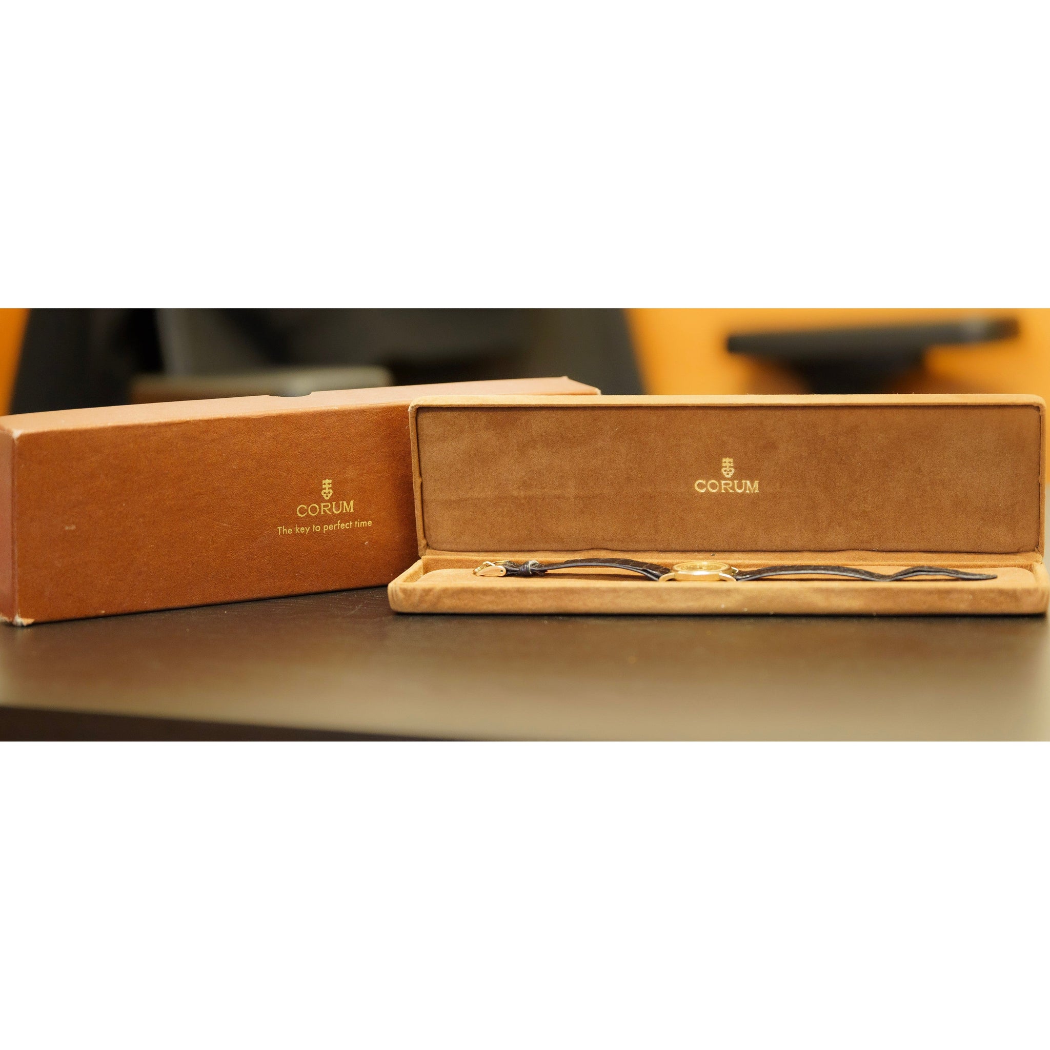 Vintage Corum 1899 5-Dollar USA Gold Coin Watch Face in Original Box with Crocodile Strap