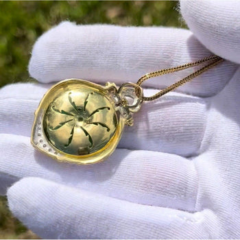 Vintage Jadeite Jade and Diamond Circular Pendant in 14k Gold – Assay Jewelers