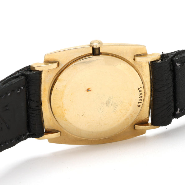 Vintage Omega D6660 27mm 18K Gold Cushion Manual Watch Watch