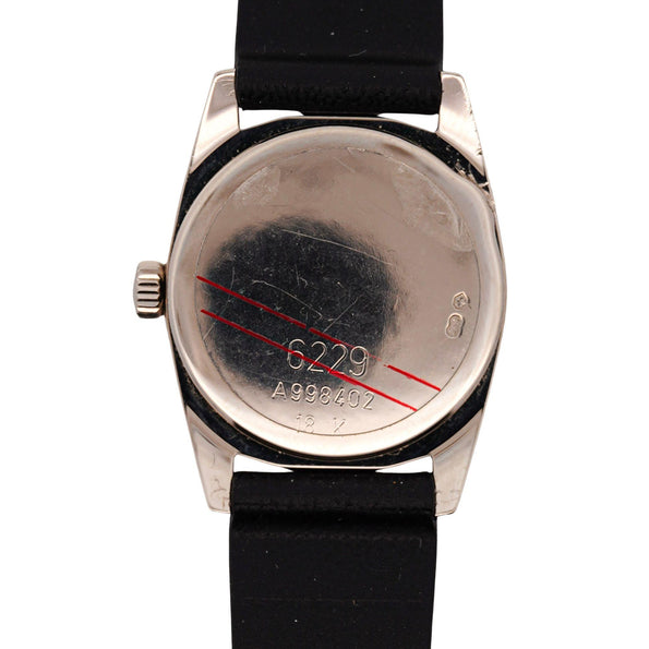 Vintage Rolex Cellini Danaos 18K Rose Gold Black Dial Ladies Quartz Watch