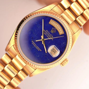 Vintage Rolex Day-Date Lapis Lazuli 18K Yellow Gold 36mm Watch – Assay Jewelers