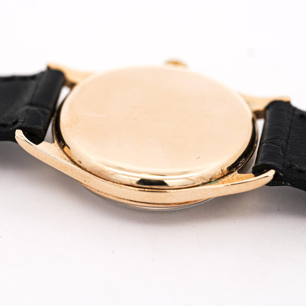 Vintage Rolex Precision 12325 Gold Manual Wind Sub Dial On Leather Watch
