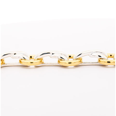 Vintage Tiffany & Co and Paloma Picasso Dog Bone 18K Gold and Silver Link Chain