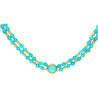 Vintage Turquoise and 14k Gold Bead & Pendant Necklace