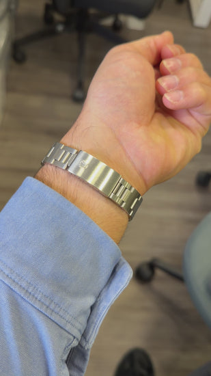 Vintage Rolex Oysterdate Precision 6694 Champagne Brown Dial 34mm Watch