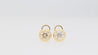 3.10 Carat Fancy Brown Diamond Bezel and Halo Stud Earrings 18K Gold