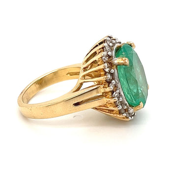 Vintage 6.88 قيراط زمرد كولومبي في Ring من الذهب الأصفر عيار 14k – Assay Jewelers